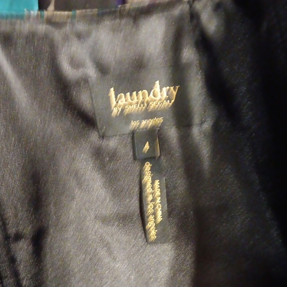 Laundry By Shelli Segal Blue and Purple Sheath Mini Dress - Picture 5 of 5